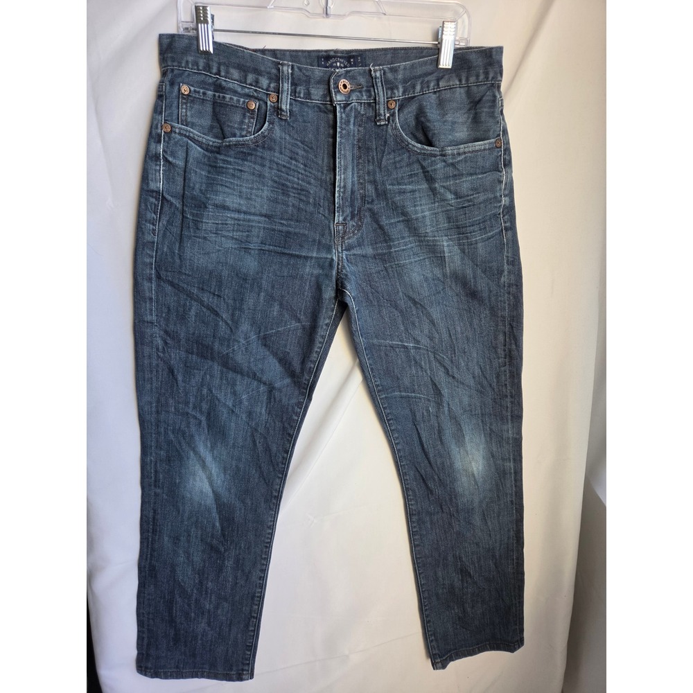 Lucky Brand Jeans Mens  Blue Dark Wash Straight Mid Rise Straight